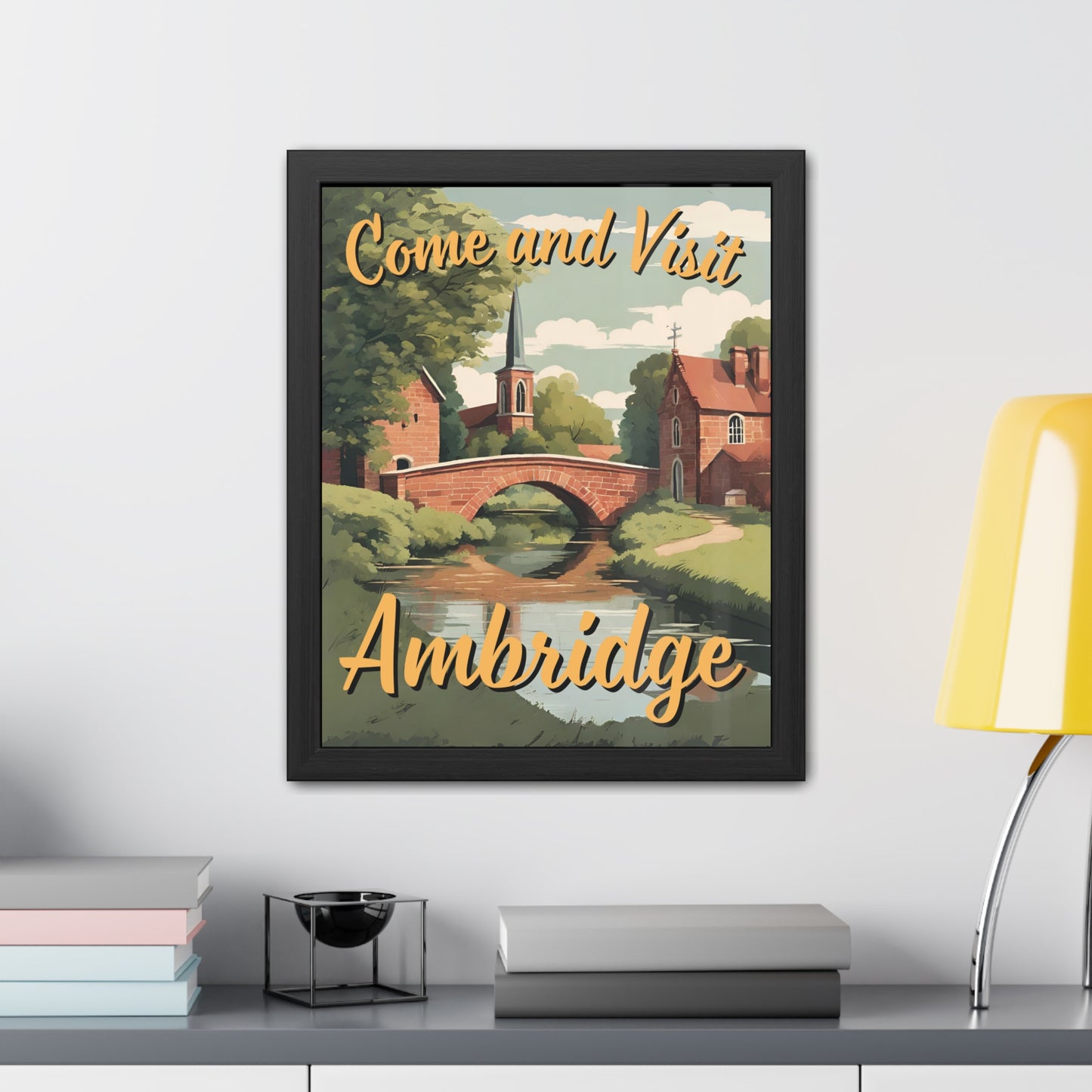 Come and Visit Ambridge Framed Tourist Poster