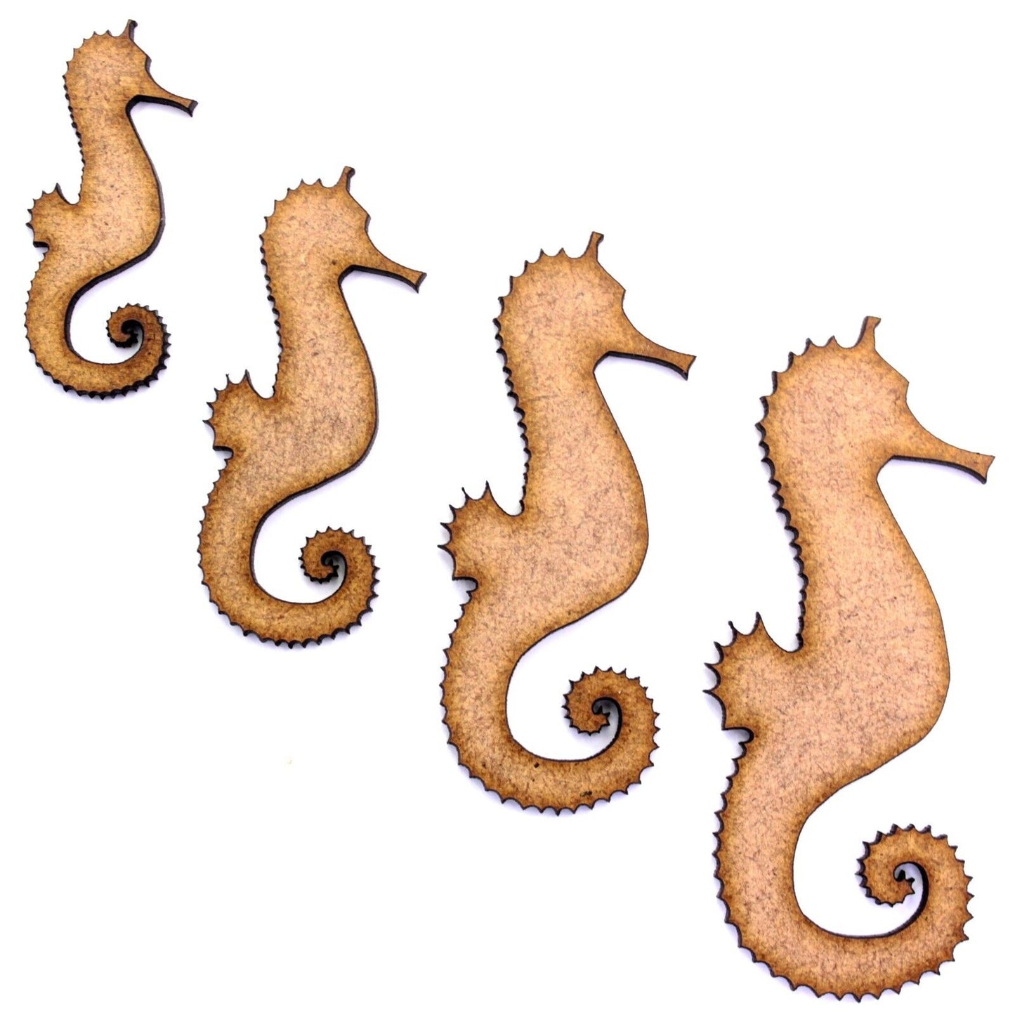 Seahorse Craft Shape, Various Sizes, 2mm MDF Wood. Seaside, Ocean, Sea