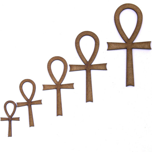 Ankh Symbol Craft Shape, Various Sizes, 2mm MDF Wood. Egypt, hieroglyph, life