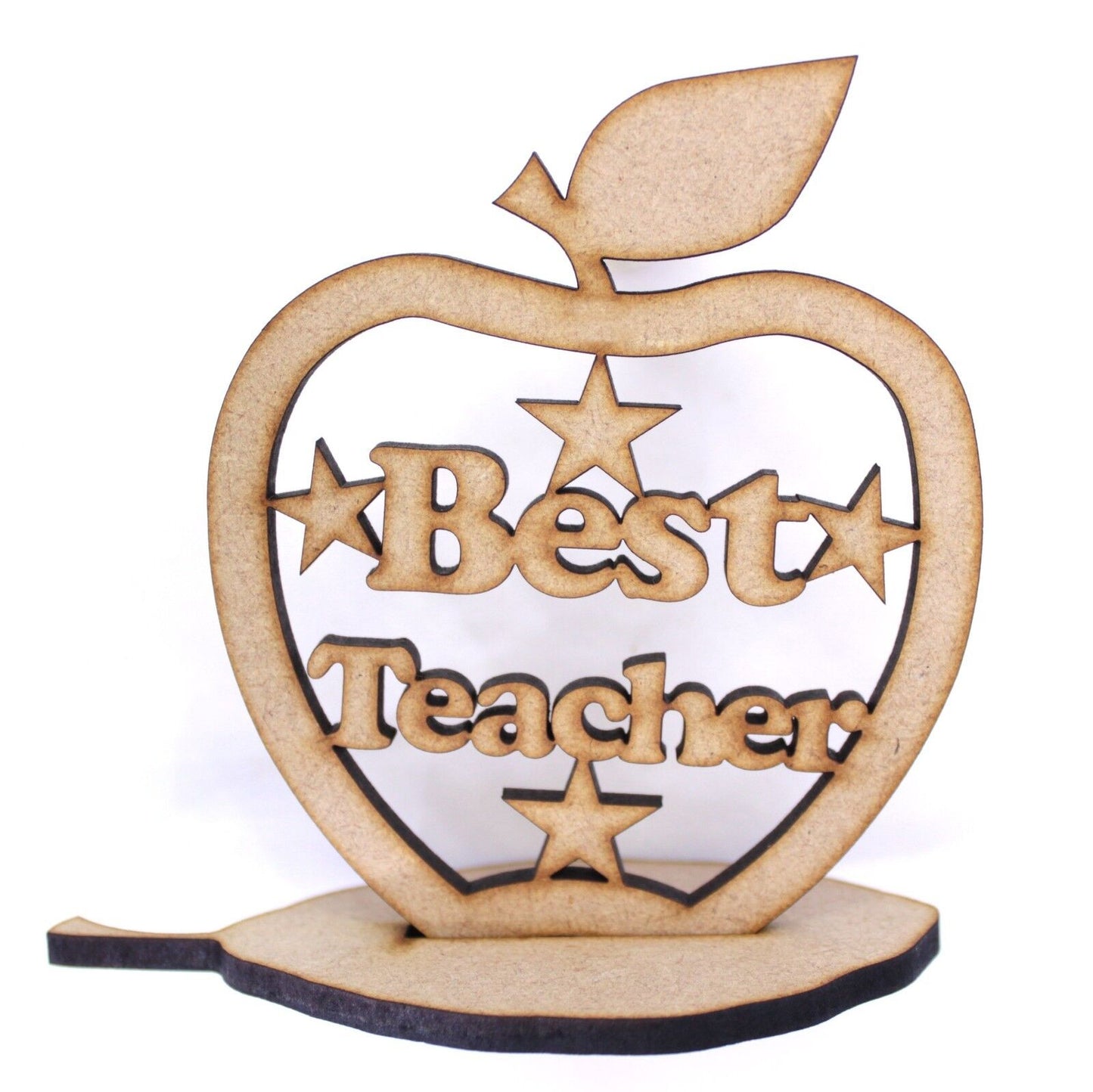 Best Teacher Stand / Hanger Apple shape with Leaf shape base. 4mm MDF Gift
