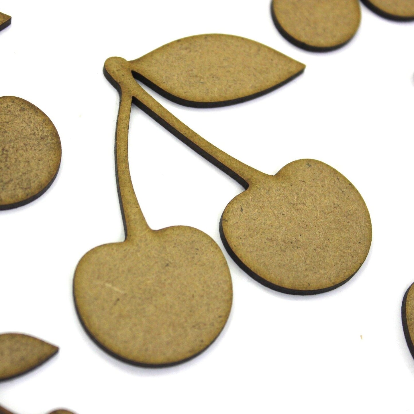 Cherry Craft Shape, Various Sizes, 2mm MDF Wood. Fruit. Cherries Pair