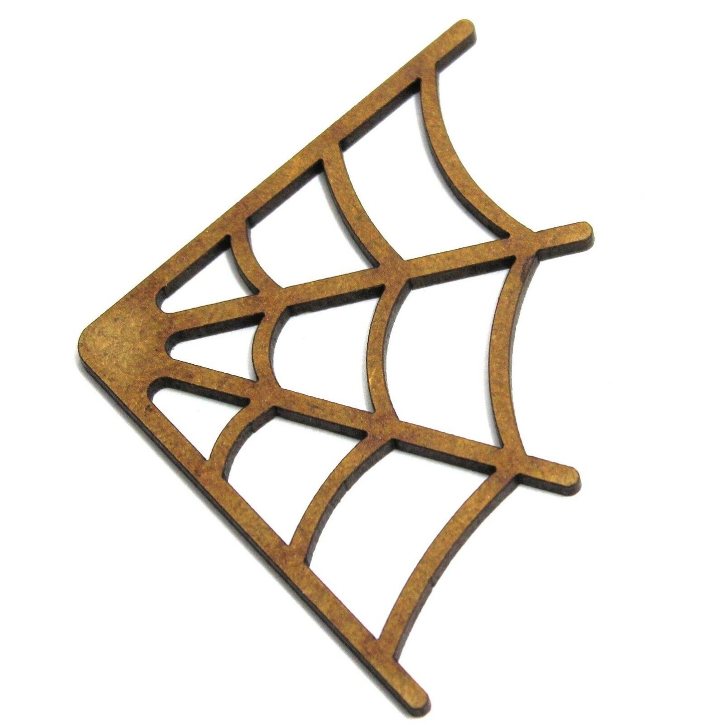 Spider Web Corner 2mm MDF Wood. Halloween Scrapbook, Mixed Media Art