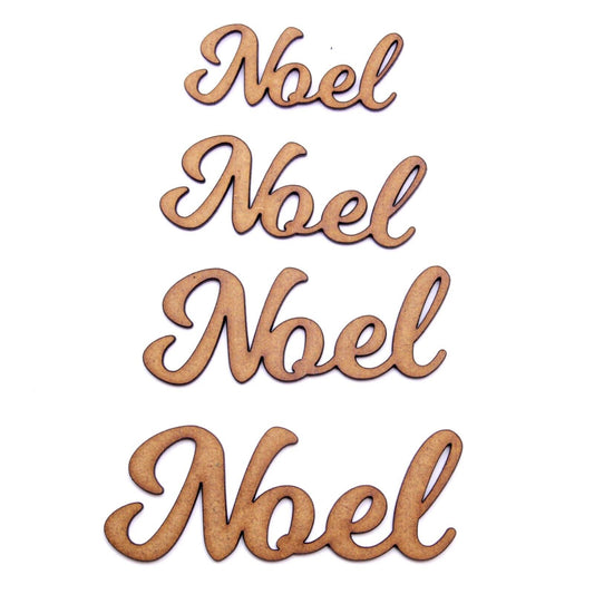 Noel Word Craft Shape, Various Sizes, 2mm MDF Wood. Christmas, xmas