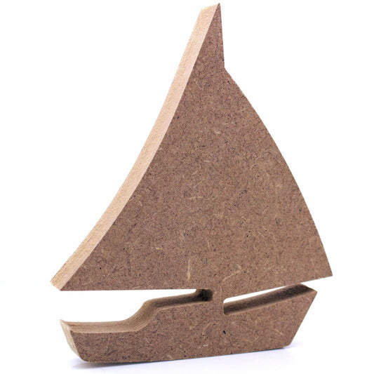 Free Standing 18mm MDF Sailboat Craft Shape Various Sizes. Marine, Boat, Beach