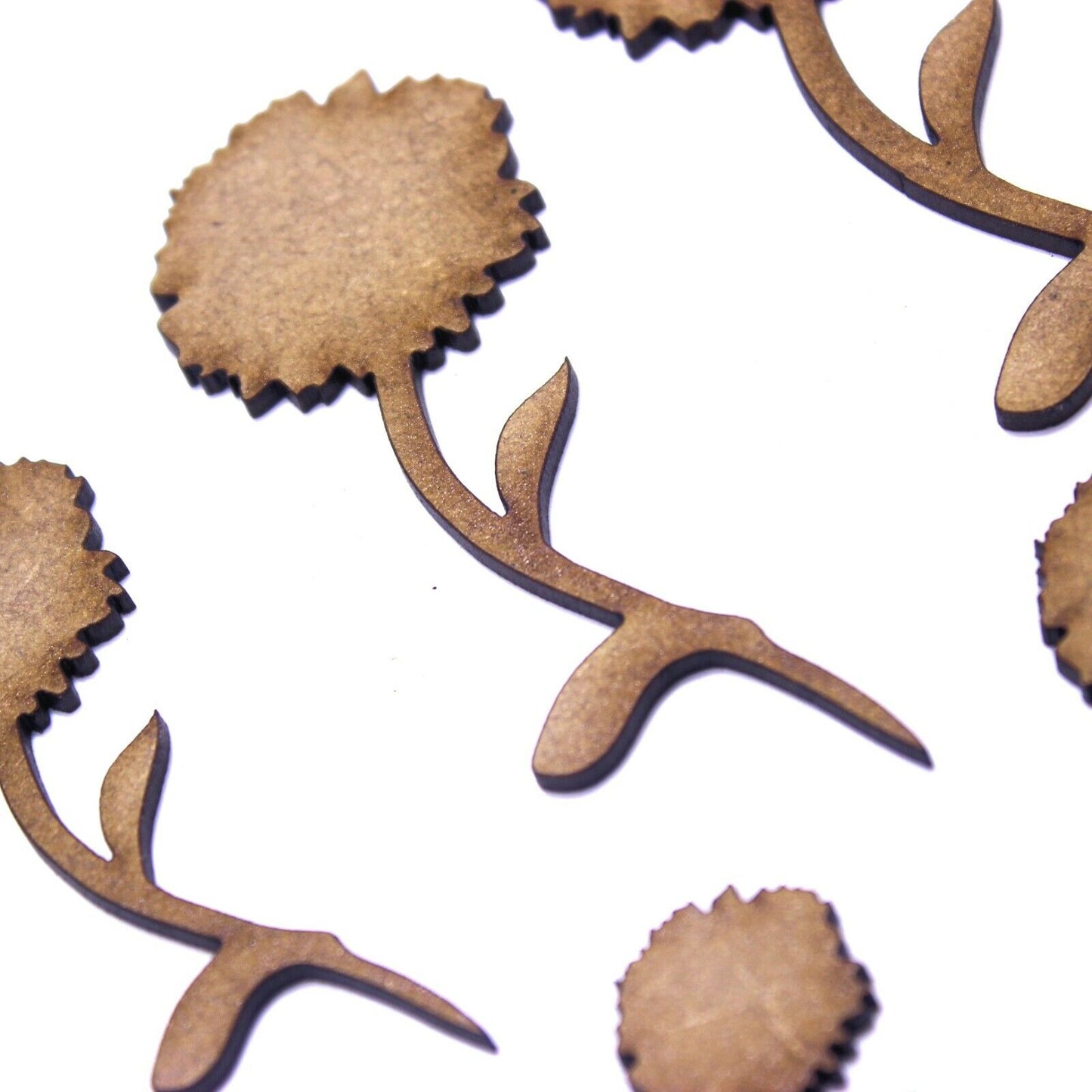 Carnation 2 Craft Shape, Various Sizes, 2mm MDF Wood. Flower, Plant