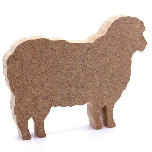 Free Standing 18mm MDF Sheep Craft Shape Various Sizes. Farm, Animal, Wool