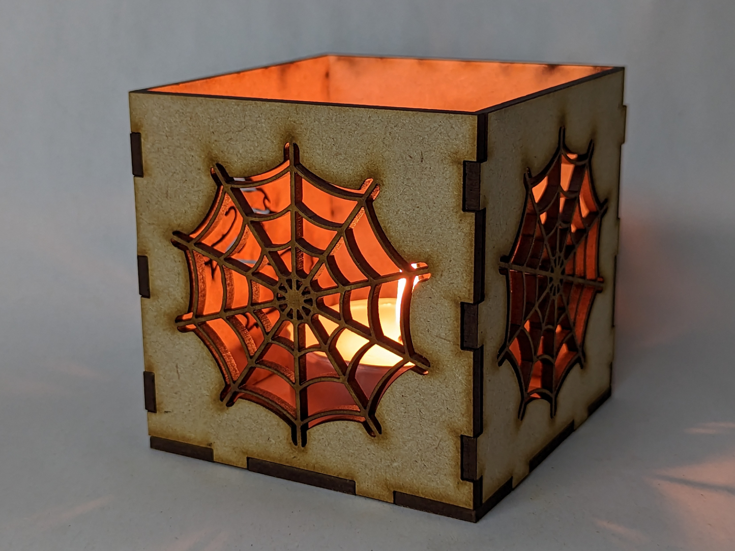 Halloween Tealight Holder. 3mm MDF Wood. Spooky Decor, Crafts, Trick or Treat