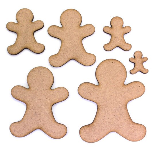 Gingerbread Person Craft Shape Blank. 2cm to 20cm. 2mm MDF Wood. Christmas, xmas