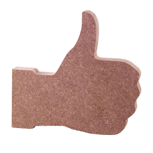 Free Standing 18mm MDF Thumbs Up Craft Shape Various Sizes.