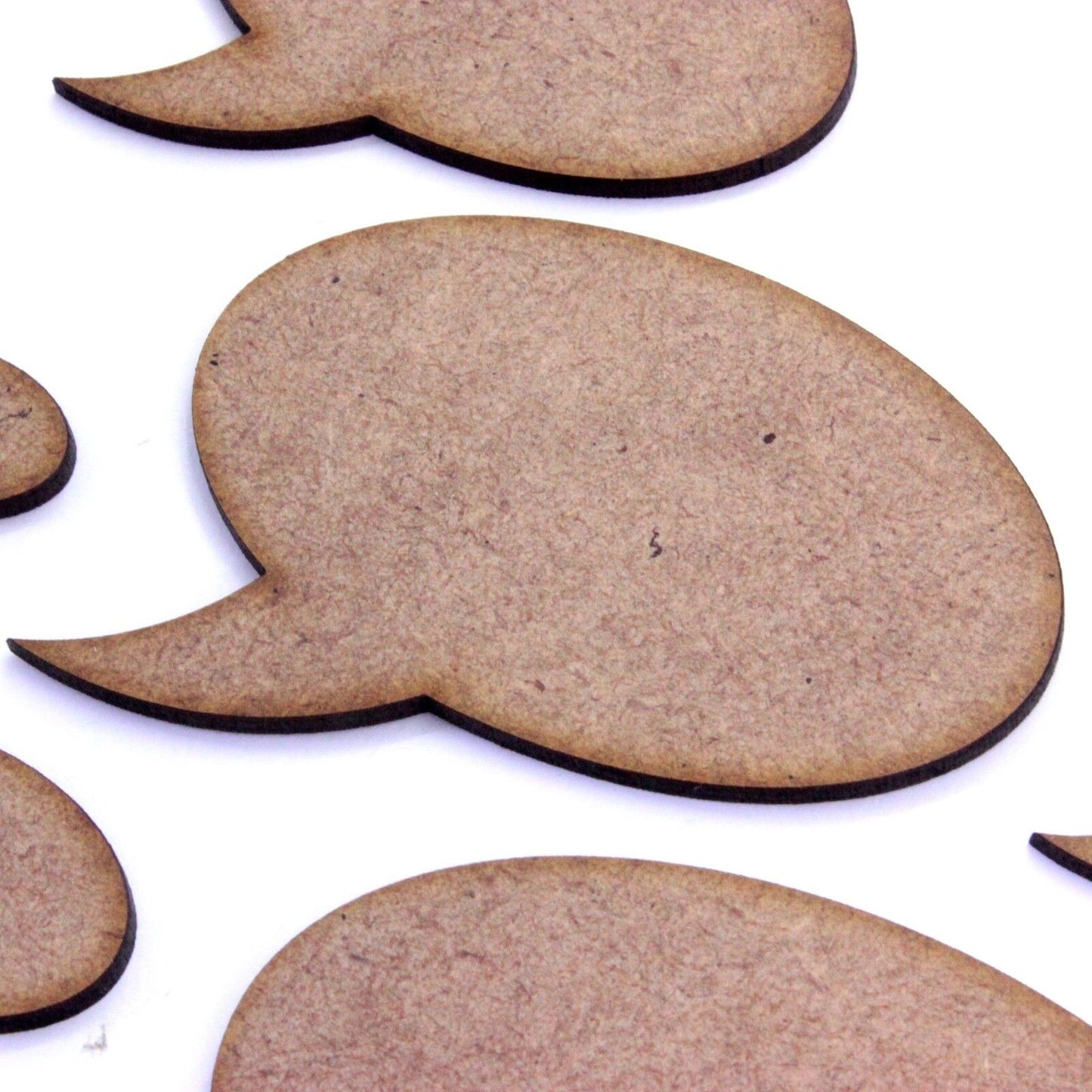 Speech Bubble Craft Shape, Various Sizes, 2mm MDF Wood. Cartoon, Comic, Talk