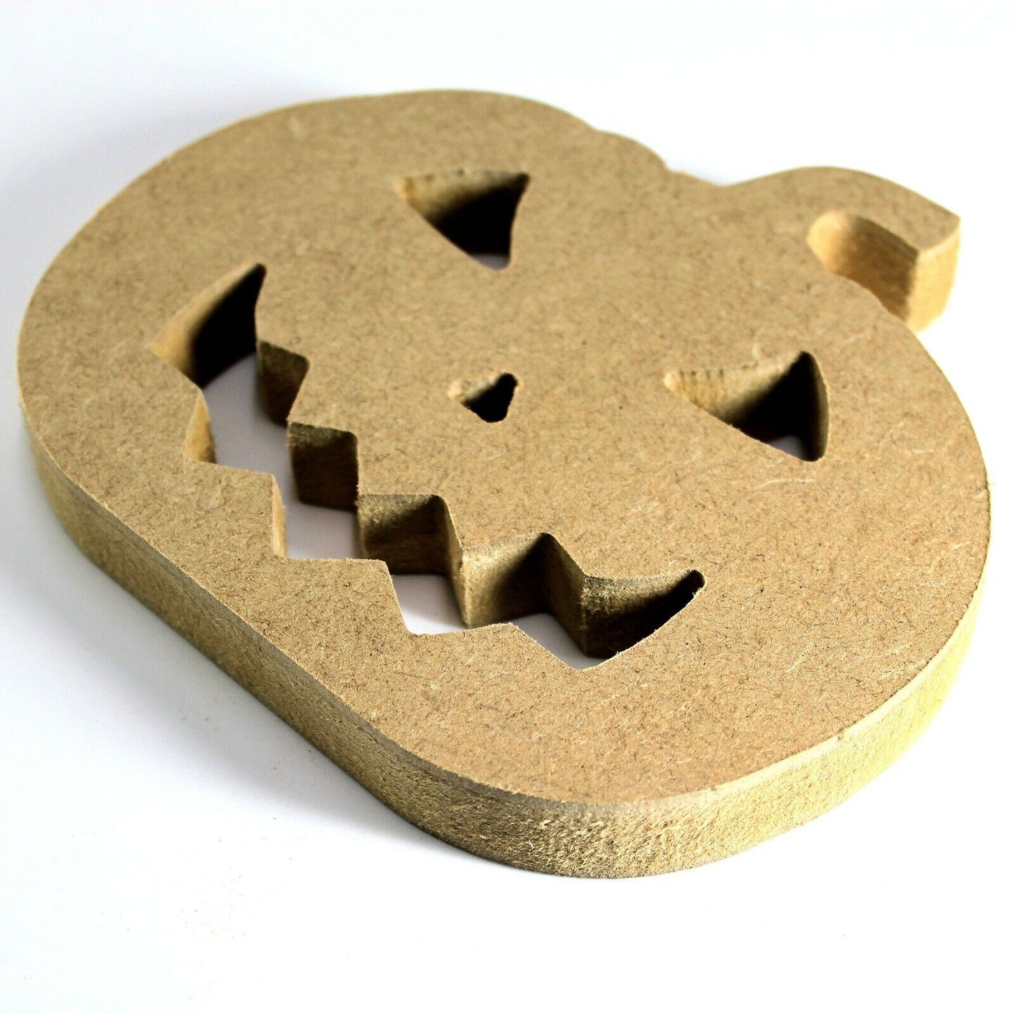 Free Standing 18mm MDF Pumpkin Face Craft Shapes. Halloween Jack O Lantern