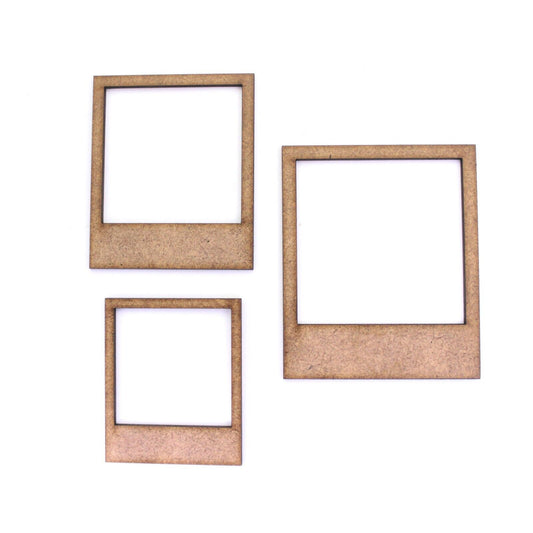 Vintage Photo Craft Shape, Various Sizes, 2mm MDF Wood. Polaroid, retro