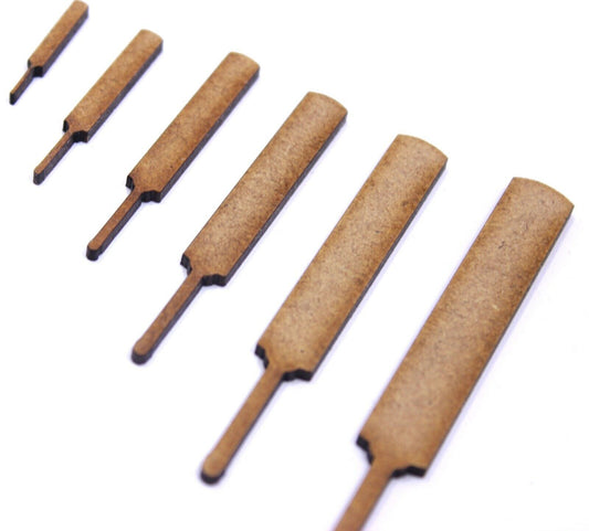 Cricket Bat Craft Shape, Various Sizes, 2mm MDF Wood. Sport, game