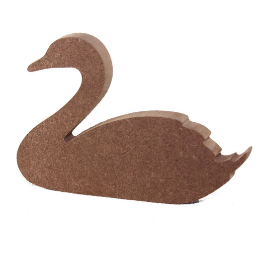 Free Standing 18mm MDF Swan Craft Shape Various Sizes. River, Canal, Nature,Bird