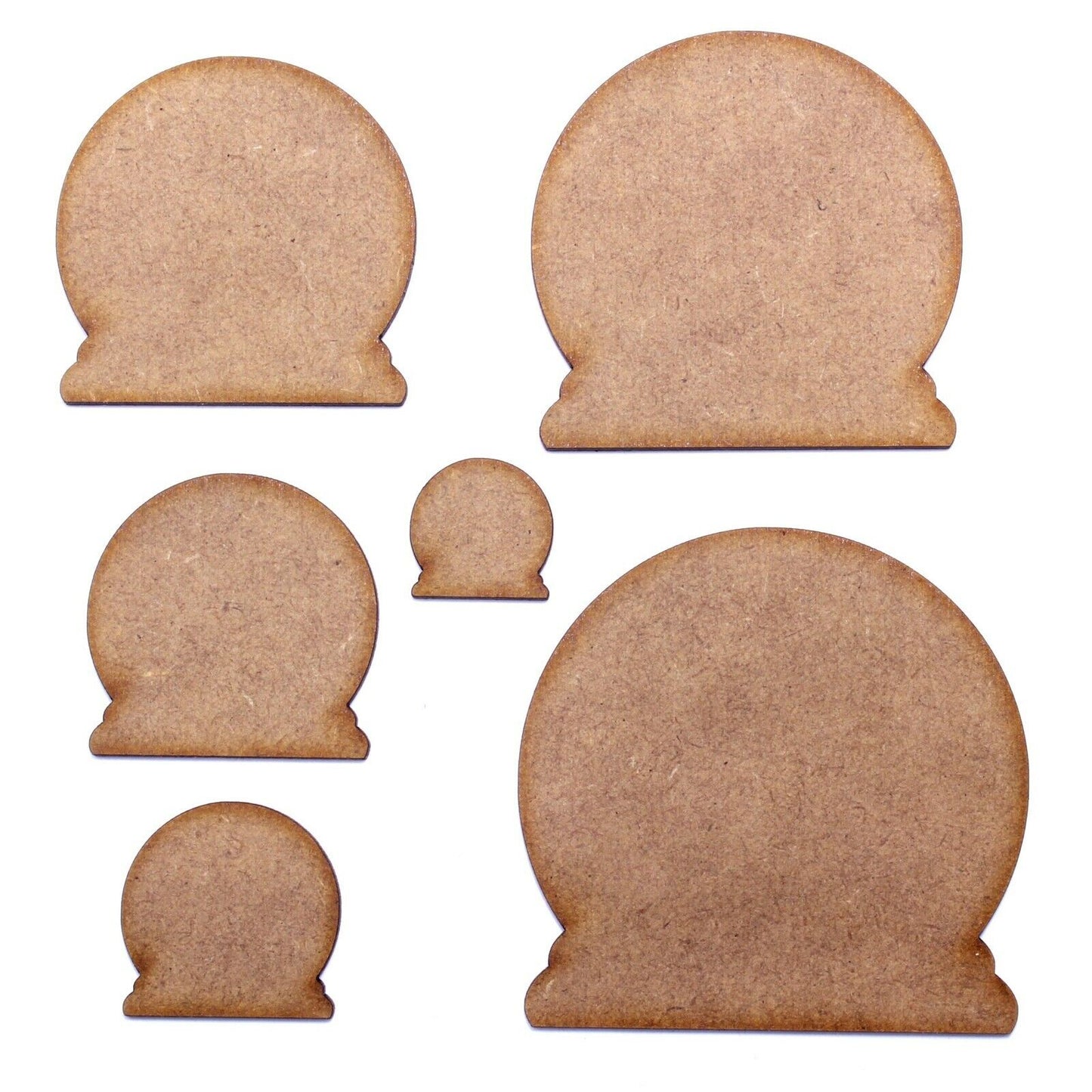 Snow Globe Craft Shape, Various Sizes, 2mm MDF Wood. Snowglobe