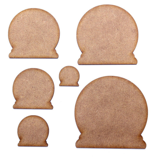 Snow Globe Craft Shape, Various Sizes, 2mm MDF Wood. Snowglobe