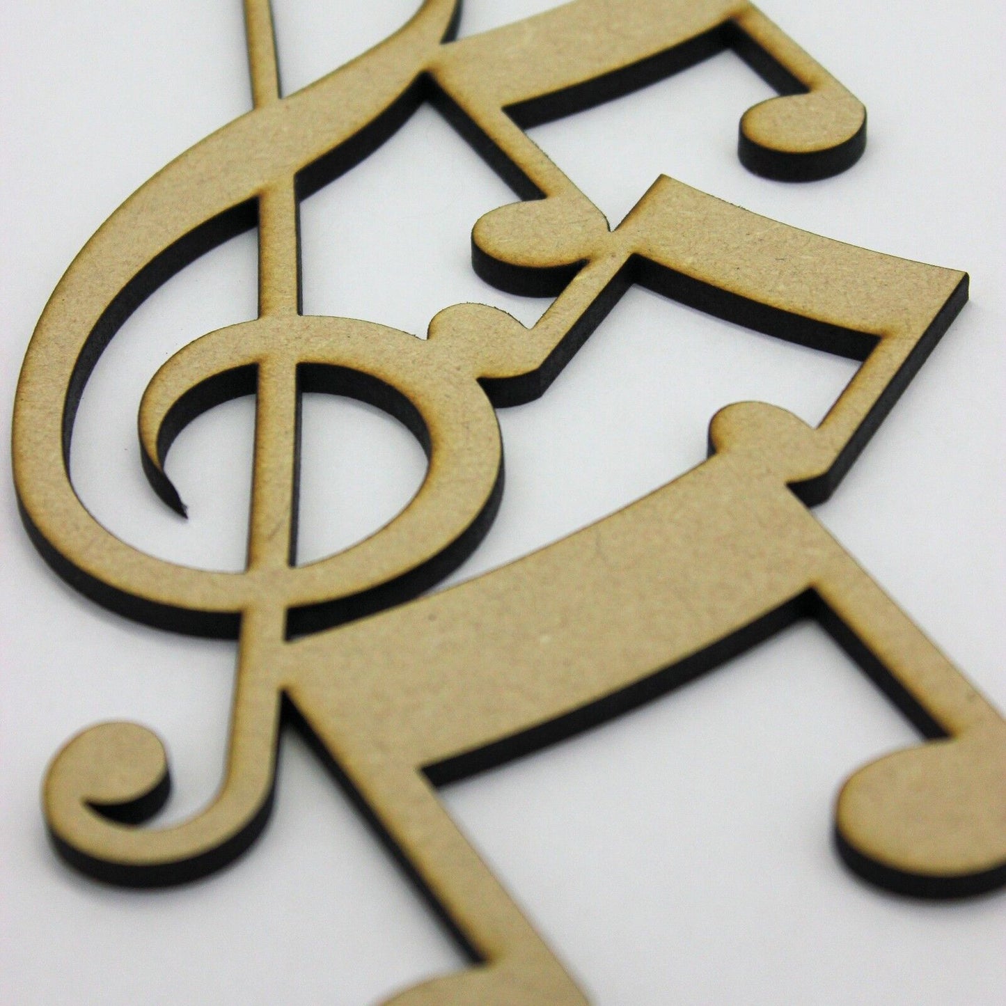 Treble Clef and Music Notes MDF craft Shape - Various Sizes. Music Decoration