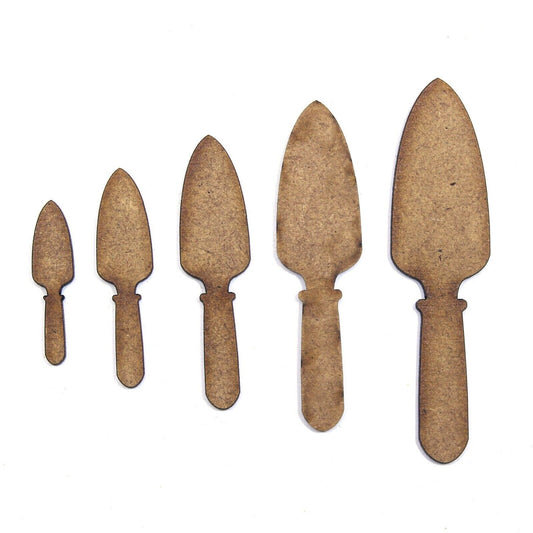 Hand Garden Trowel Shape, Various Sizes, 2mm MDF Wood. Gardening, gardener
