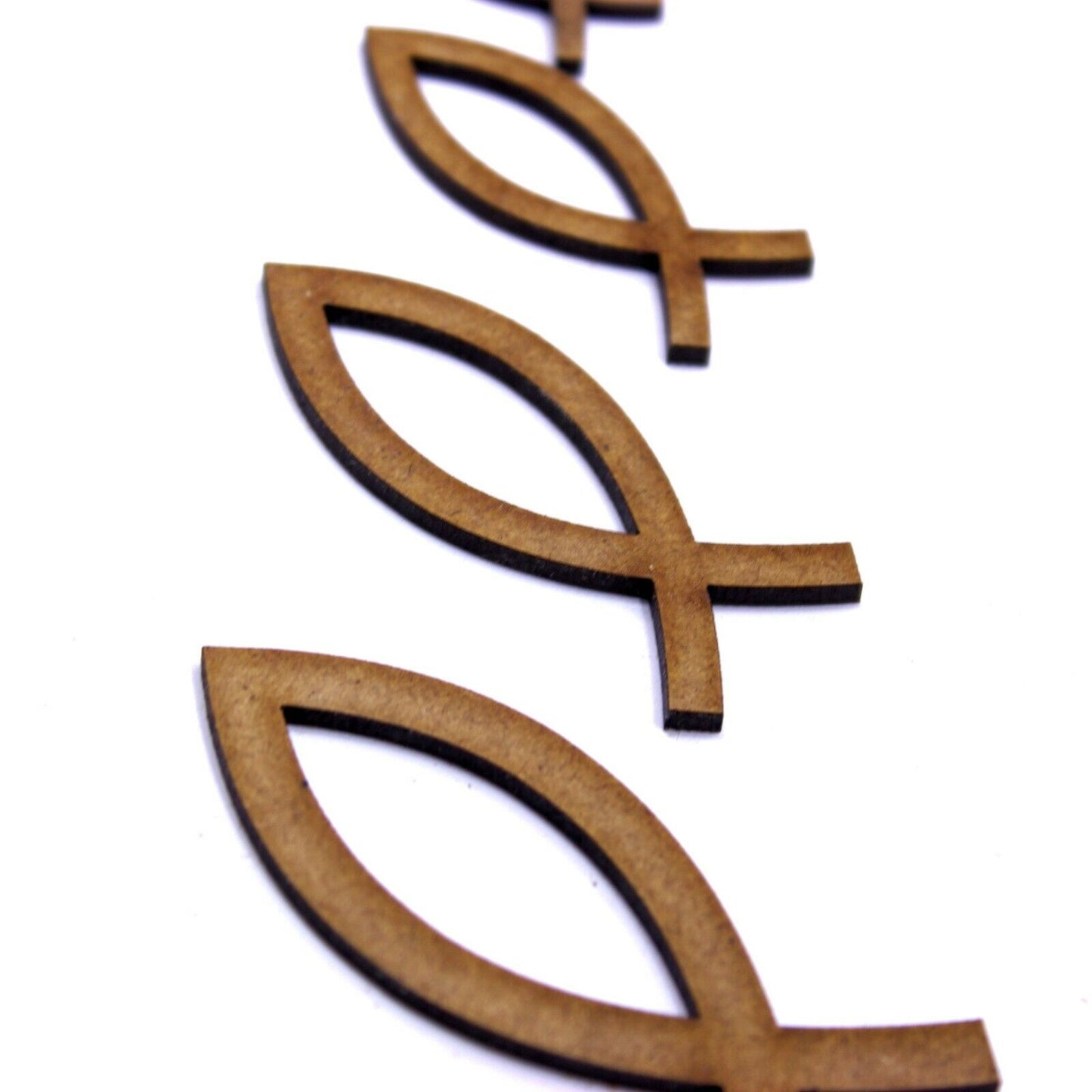Christian Fish Craft Shape, Various Sizes, 2mm MDF Wood. Christianity, religion