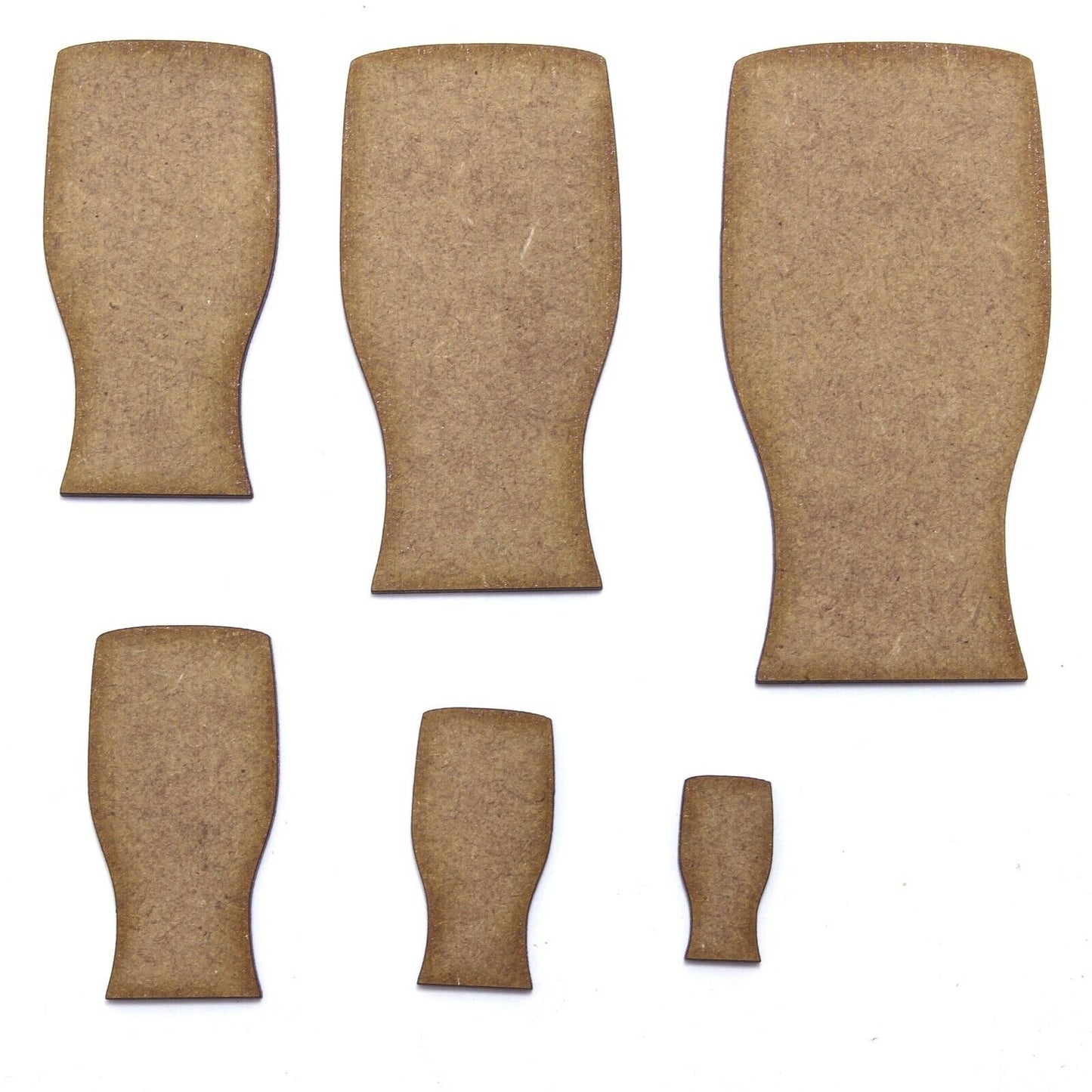 Pint Glass Craft Shape, Various Sizes, 2mm MDF Wood. Beer, Lager