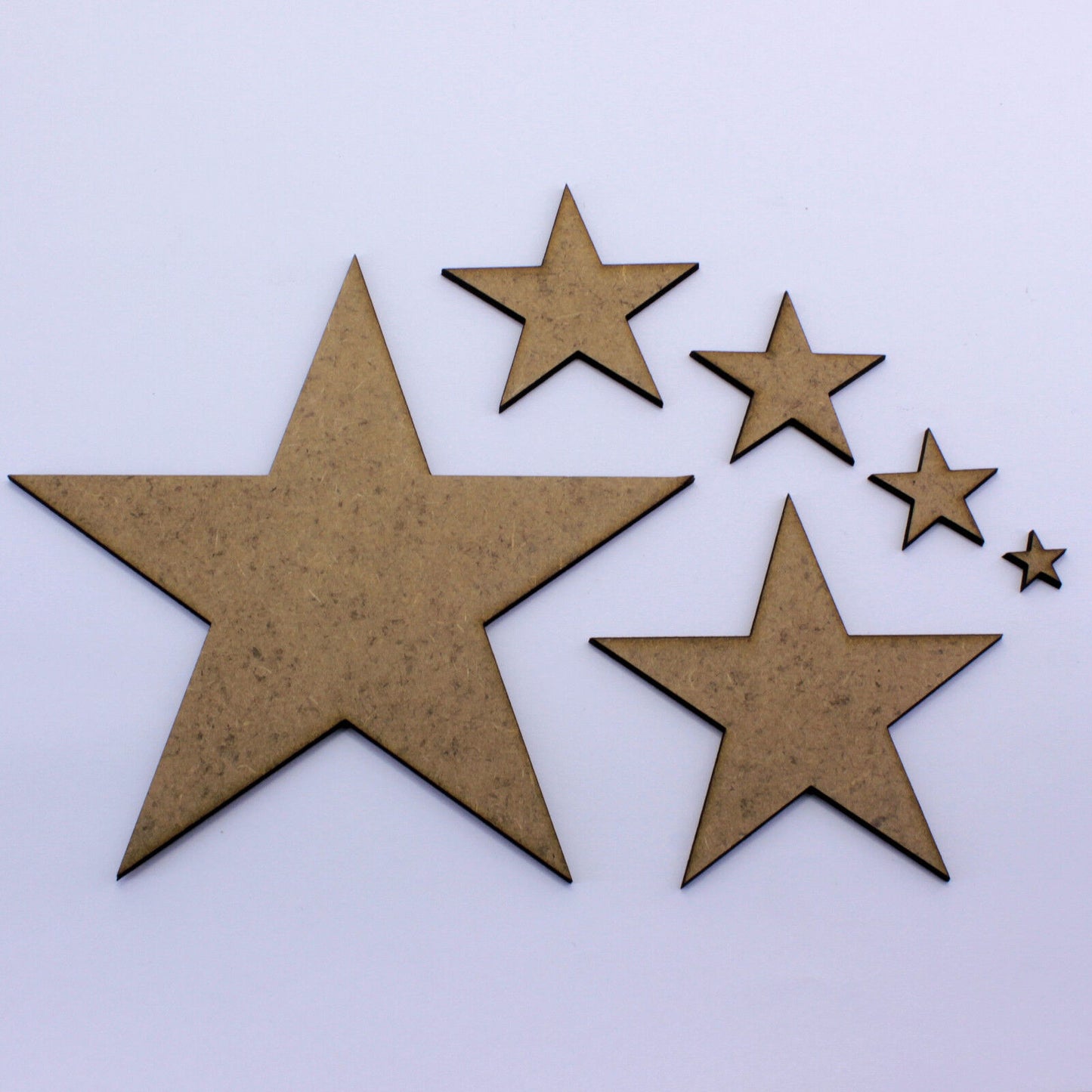 Star Craft Shape Blank, Various Sizes, 2mm MDF Wood. Mixed Media Art Project
