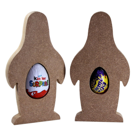 Free Standing 18mm MDF Penguin Egg Holder. Kinder Egg, Creme Egg.