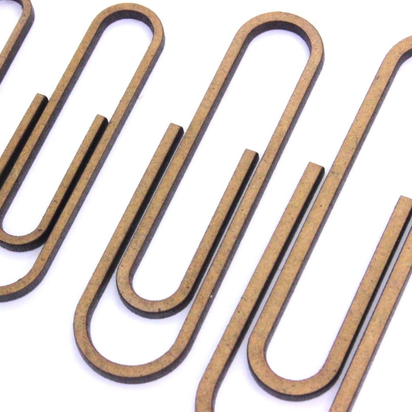 Paperclip Craft Shape, Various Sizes, 2mm MDF Wood.