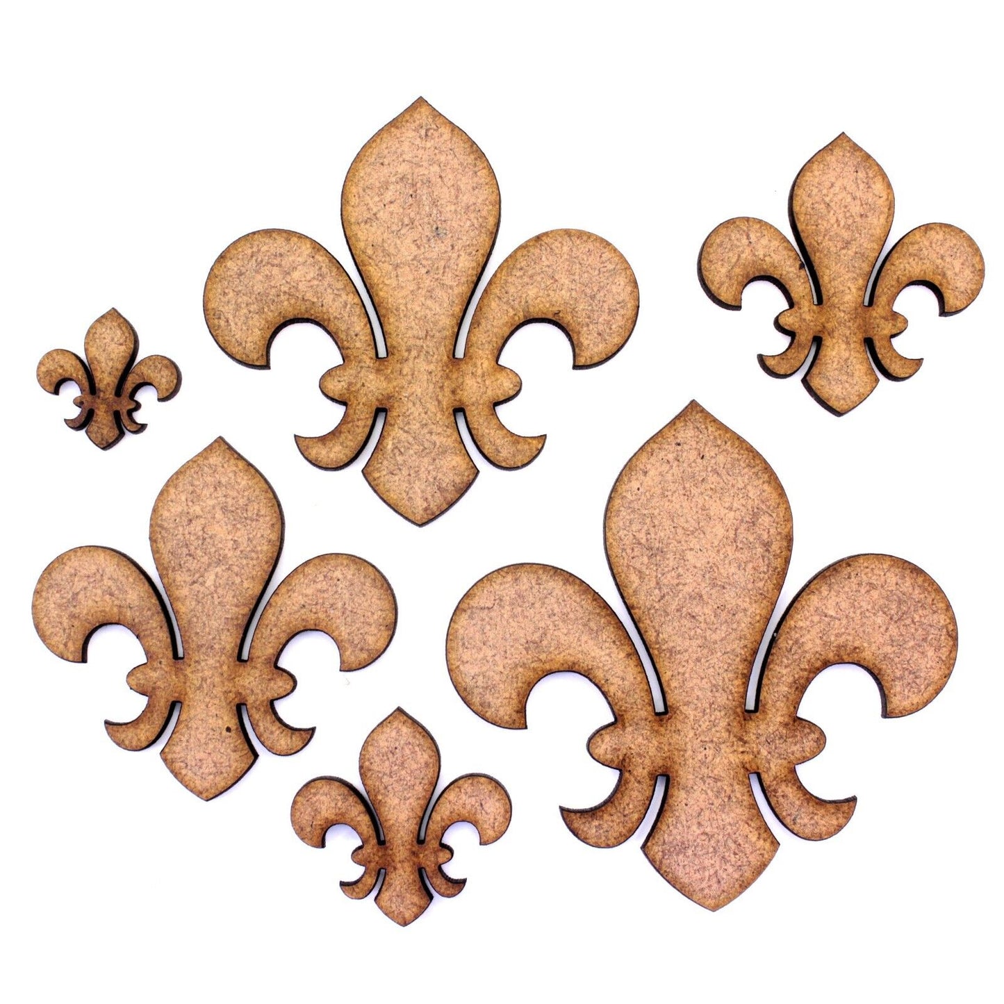Fleur de Lis Craft Shape, Various Sizes, 2mm MDF Wood. lys, French, Scout Logo