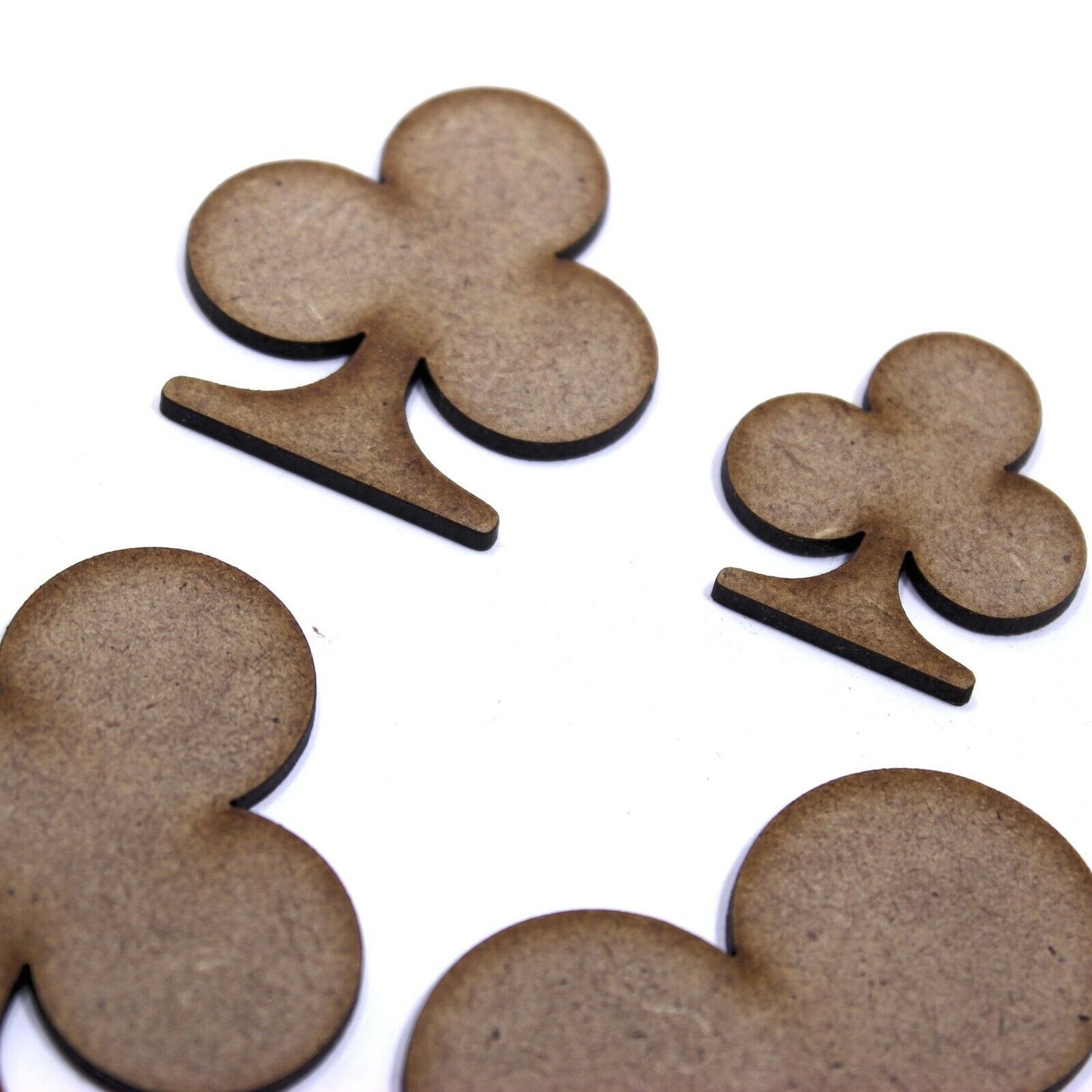Club Symbol Craft Shape, Various Sizes, 2mm MDF Wood. Playing Cards, Poker