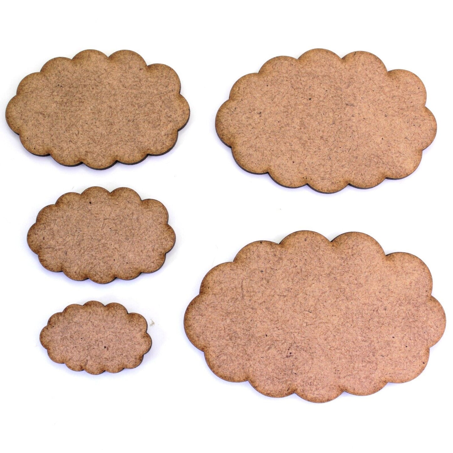 Thought Bubble Craft Shape, Various Sizes, 2mm MDF Wood. Cartoon, Comic, Cloud