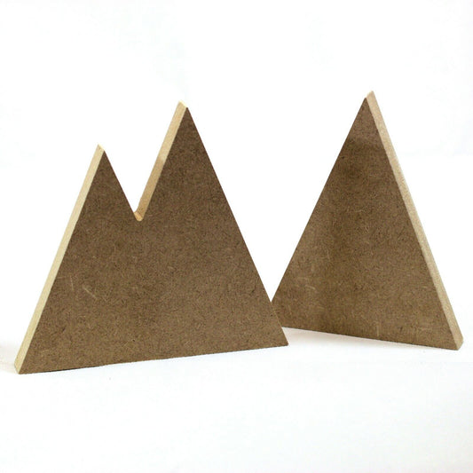 Free Standing 18mm MDF Mountain Craft Shape Various Sizes. 2 Shape Options.