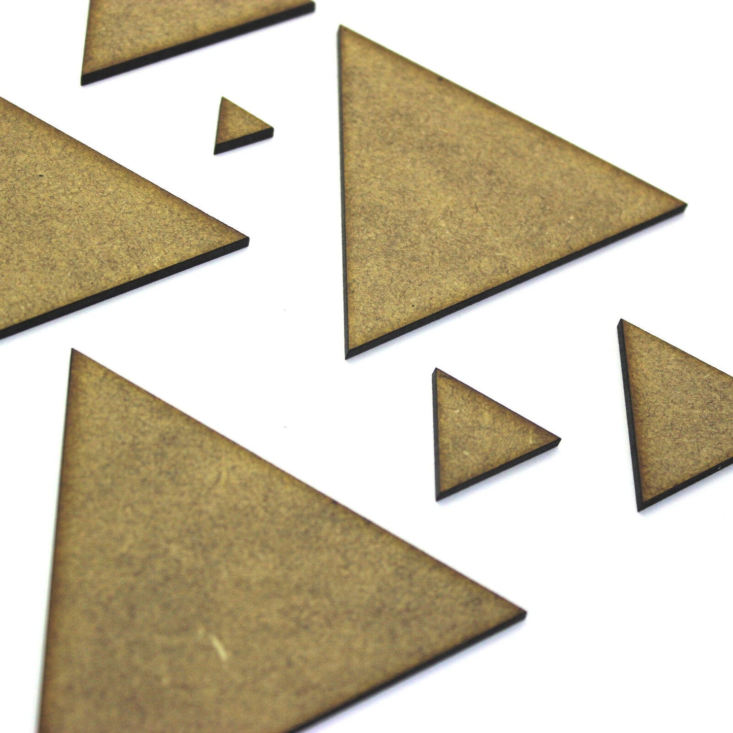 Triangle Craft Shape Blank, Various Sizes, 2mm MDF Wood. Schools, Education