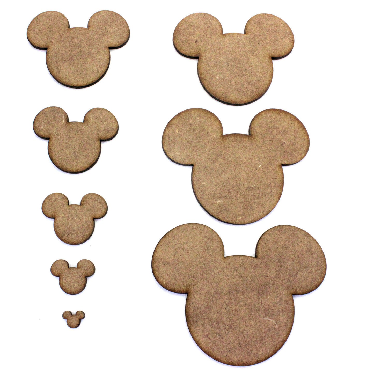 Mouse Head Craft Shape Blank, Various Sizes, 2mm MDF Wood. Mouse Silhouette