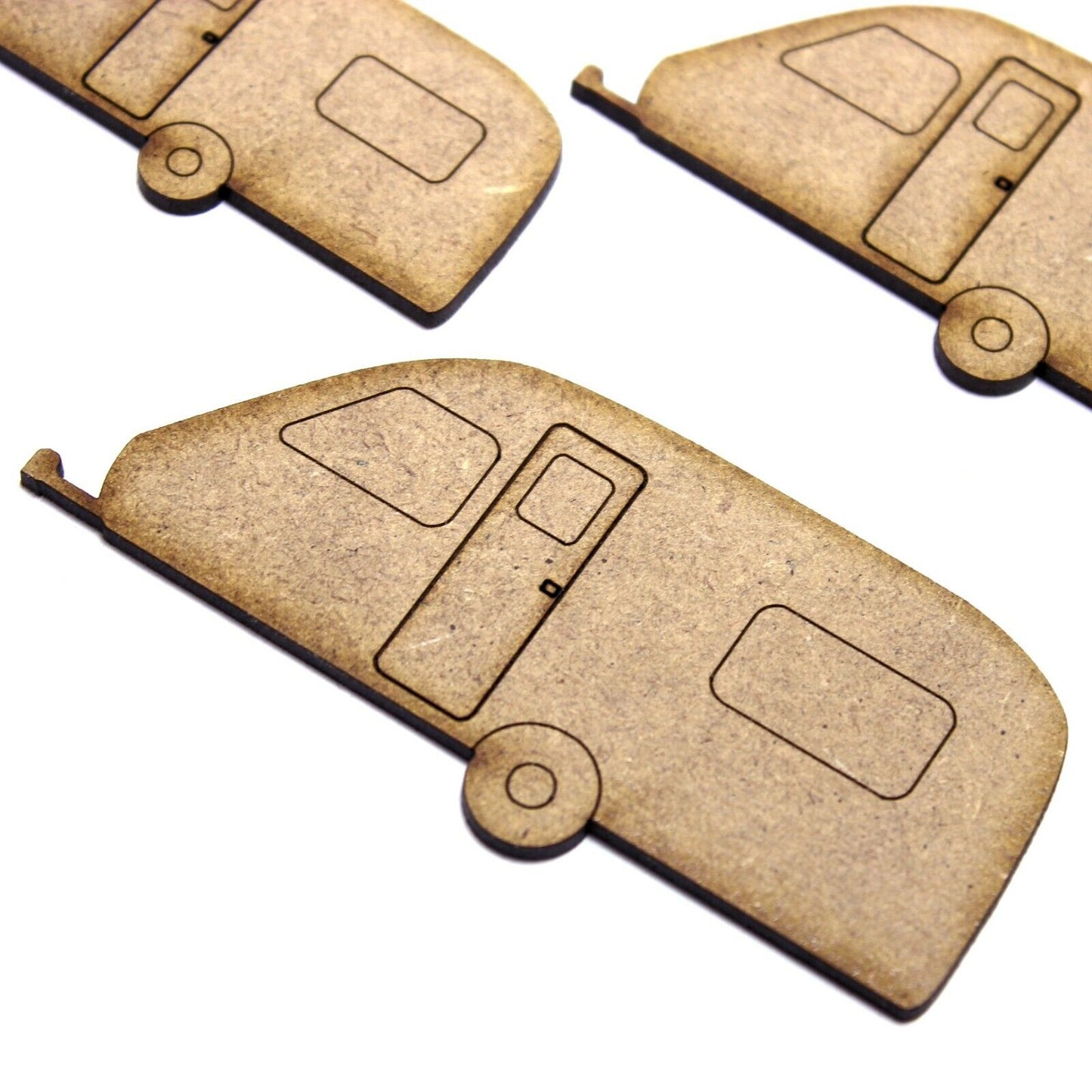 Caravan Craft Shape, 5cm to 20cm, 2mm MDF Wood. holiday, camping, campsite