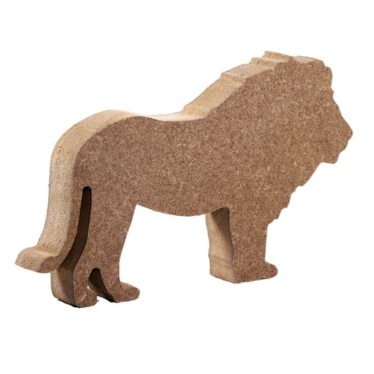 Free Standing 18mm MDF Lion Craft Shape. 15cm to 30cm Sizes. Safari, Africa,