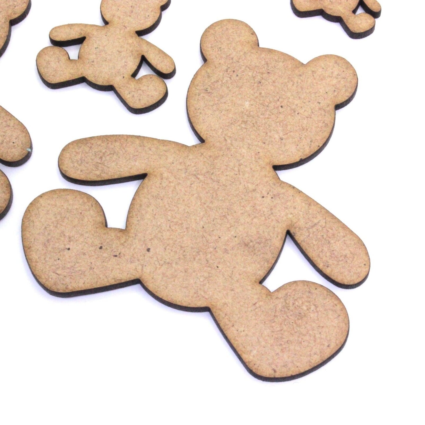 Teddy Bear Craft Shape, Various Sizes, 2mm MDF. Toy, Kids, Children, Baby, Child