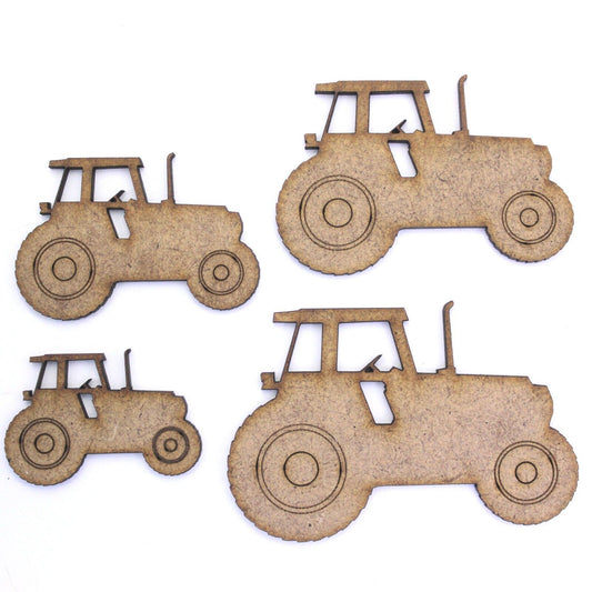 Tractor Craft Shape, Various Sizes, 2mm MDF Wood. Farm Farming Vehicle