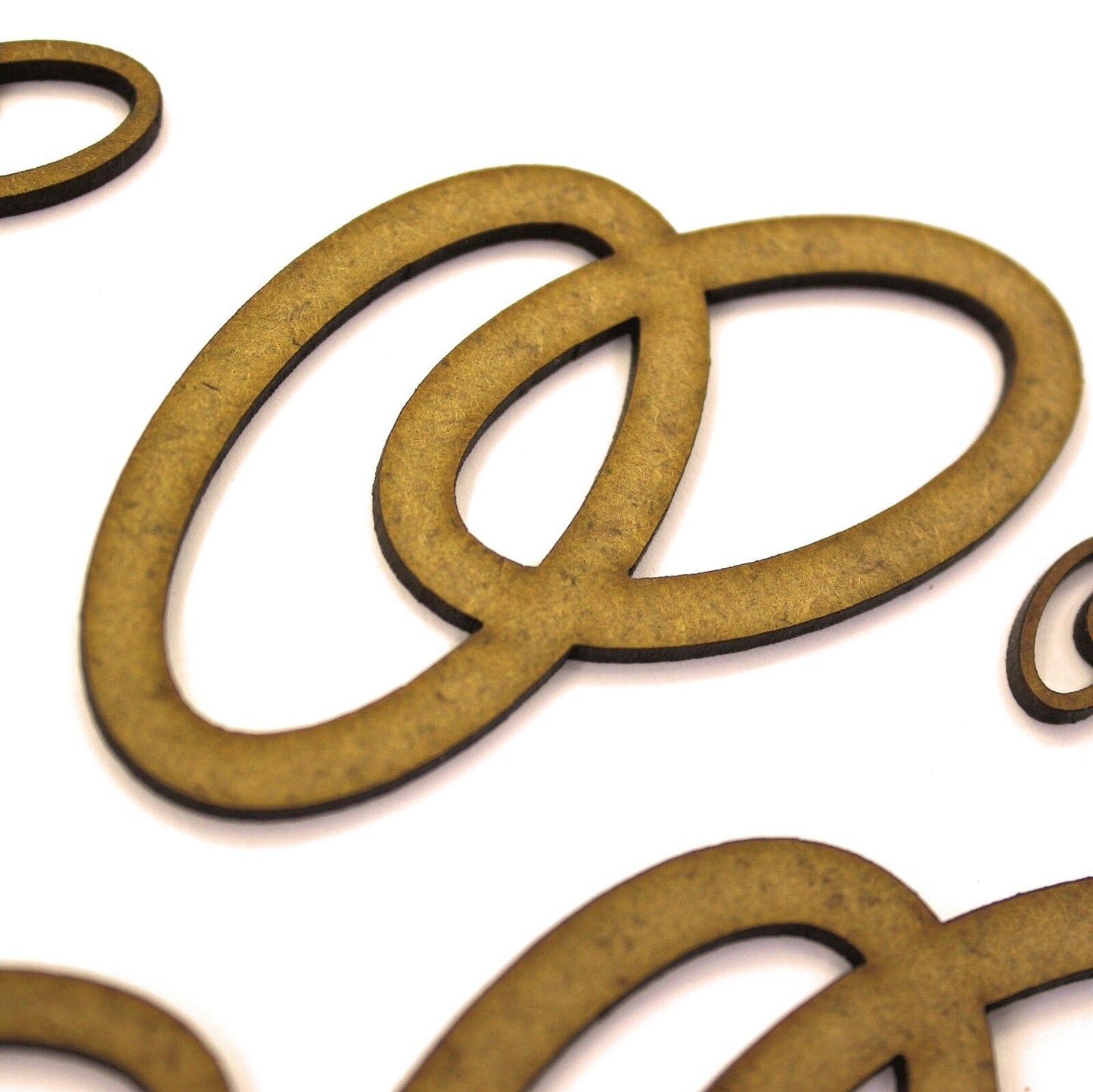 Wedding Rings Craft Shapes, 2mm MDF Wood. Jewelry Marry Married
