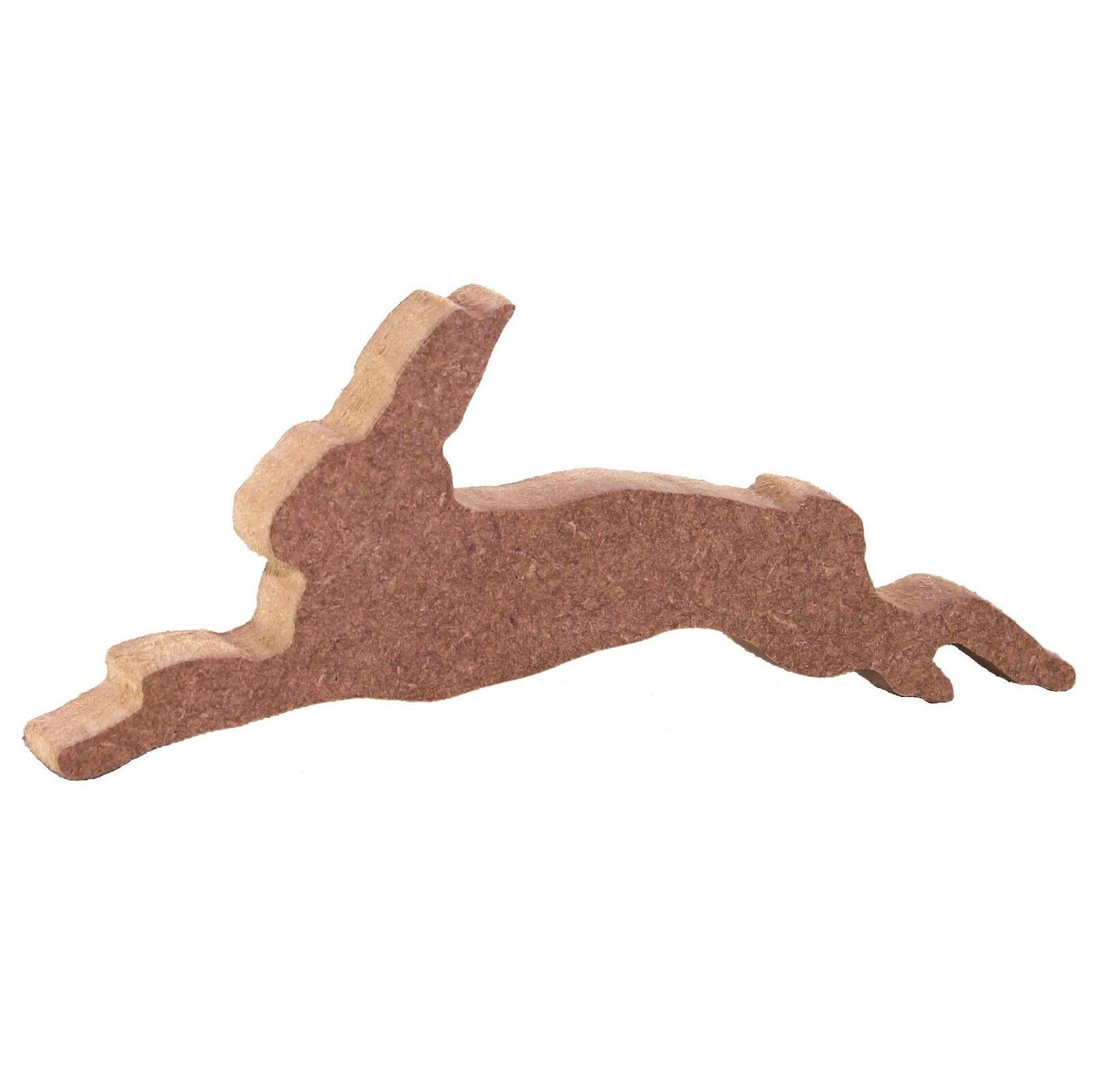Free Standing 18mm MDF Jumping Hare Craft Shape. 10cm to 30cm, Nature, Spring