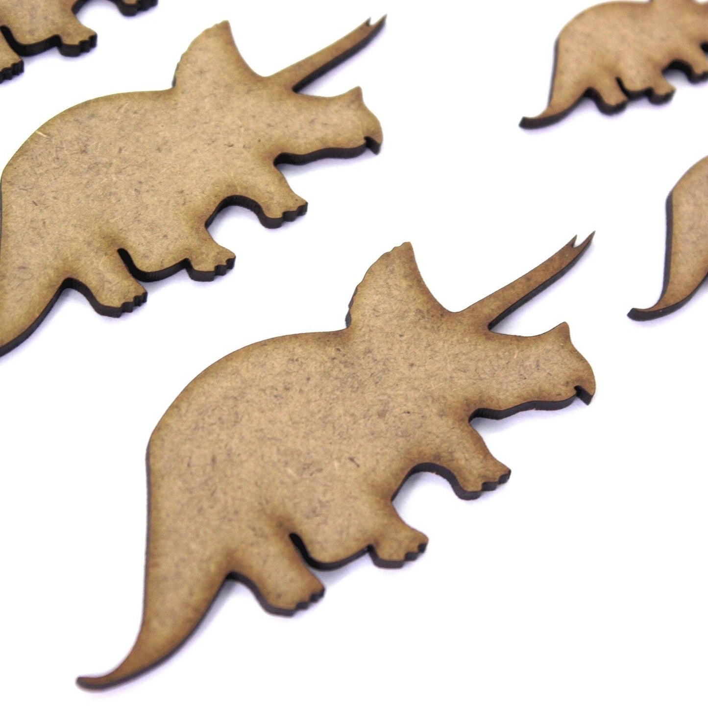 Triceratops Dinosaur Craft Shape, Various Sizes, 2mm MDF Wood. Prehistoric