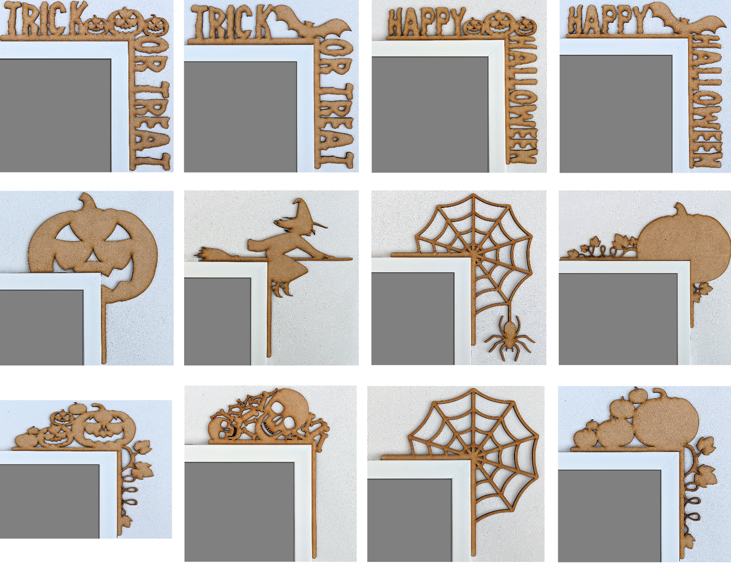 Halloween Door Corner Decorations 3mm MDF. Spooky Decor, Crafts, Trick or Treat