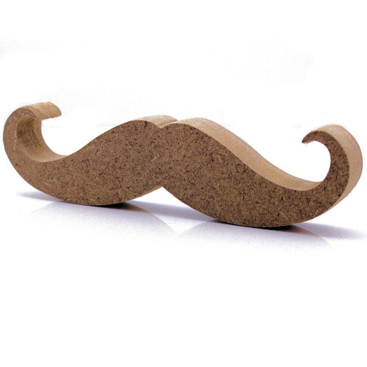 Free Standing 18mm MDF Moustache Craft Shape Various Sizes. Mustache, Hipster