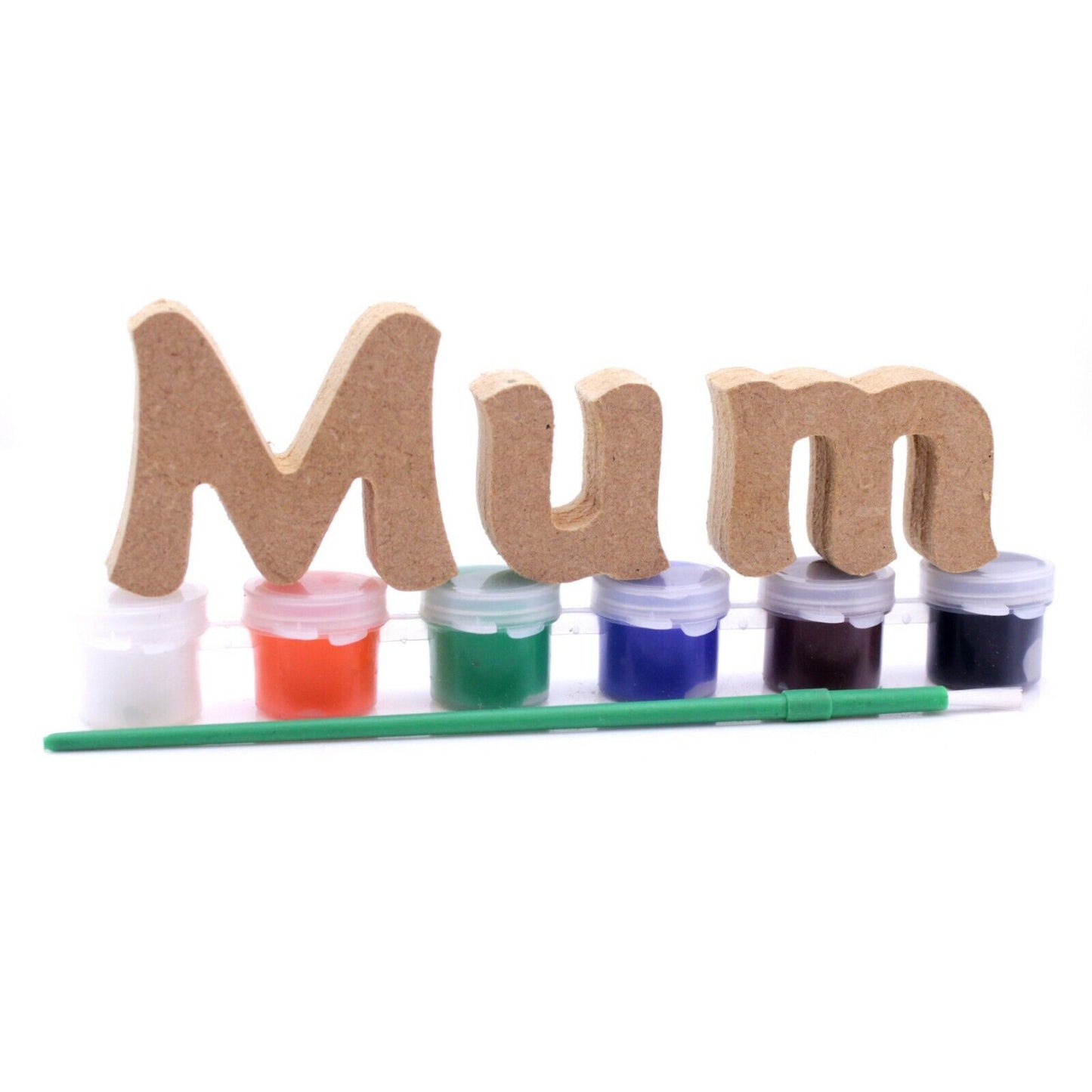 Free Standing Mum Word Kit With Paints and Brush. Paint your own mother's gift