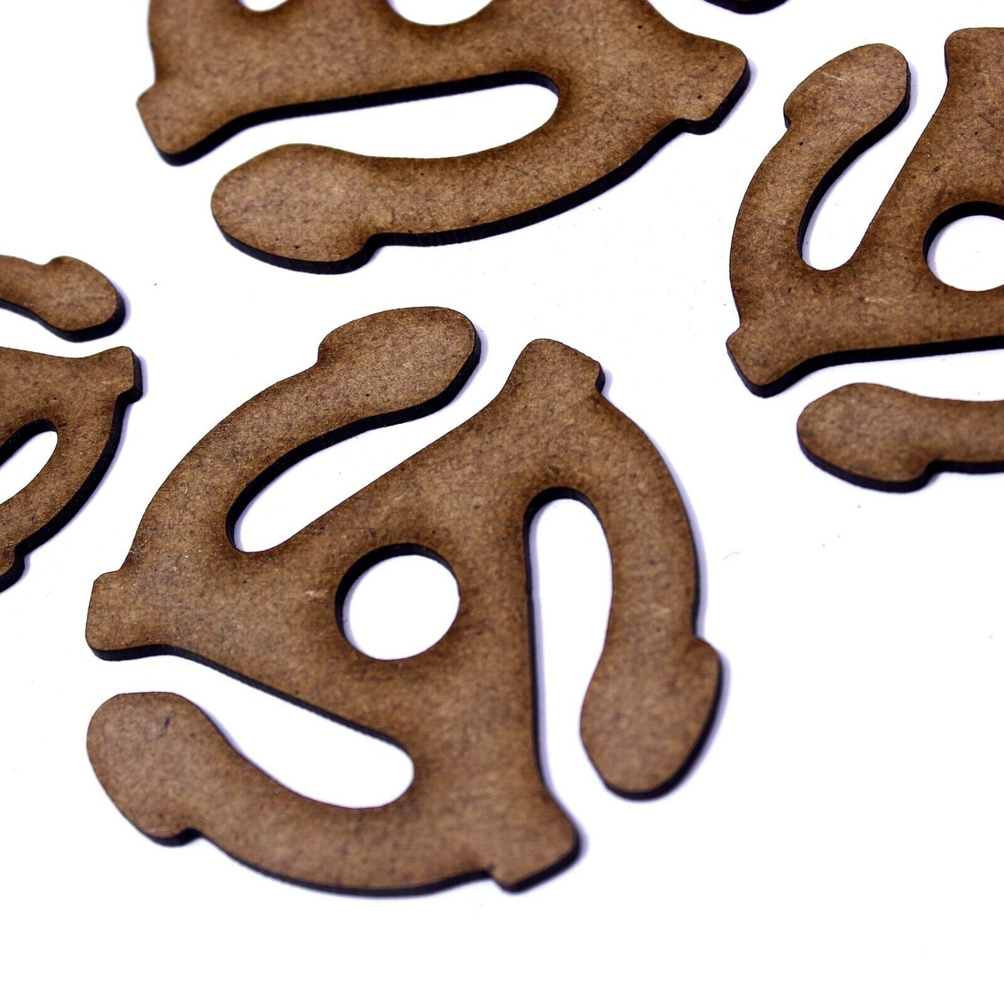 Record Middle Craft Shape, Various Sizes, 2mm MDF Wood. Spindle, Adapter, 45RPM