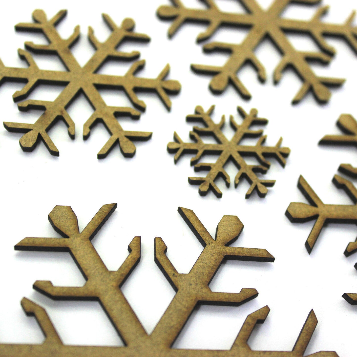 Christmas Snowflake Craft Shape, Embellishments, Tags, Decorations. 2mm MDF Wood