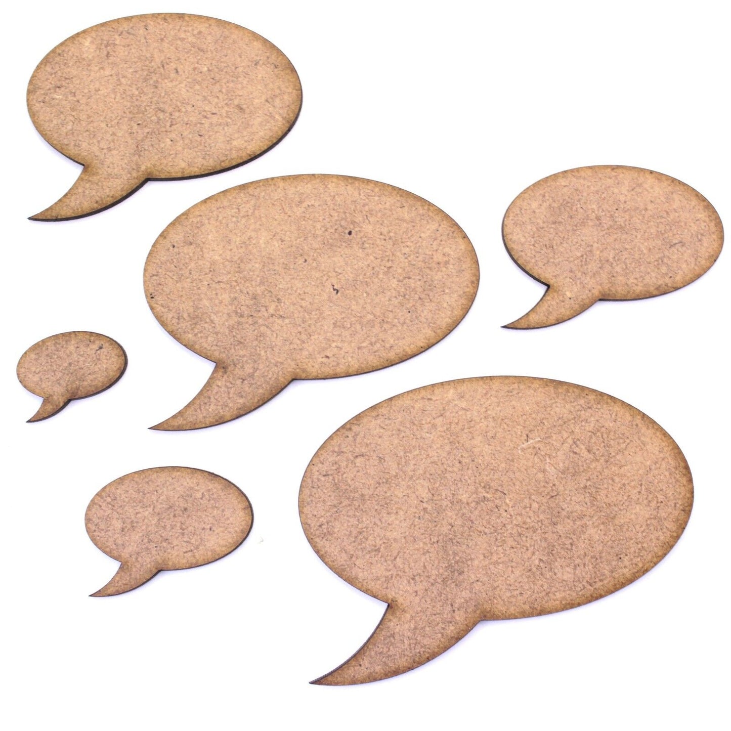 Speech Bubble Craft Shape, Various Sizes, 2mm MDF Wood. Cartoon, Comic, Talk