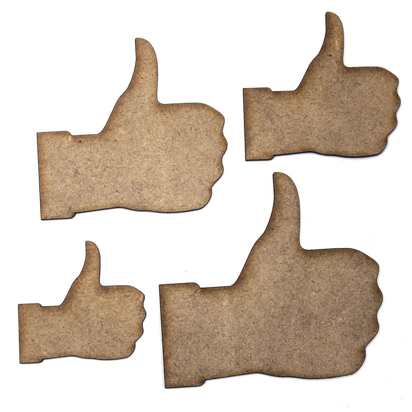Thumbs Up Craft Shape, Various Sizes, 2mm MDF Wood.