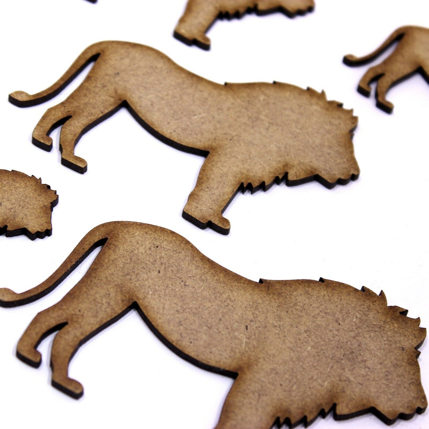 Lion Craft Shape, Various Sizes, 2mm MDF Wood. Africa, Safari