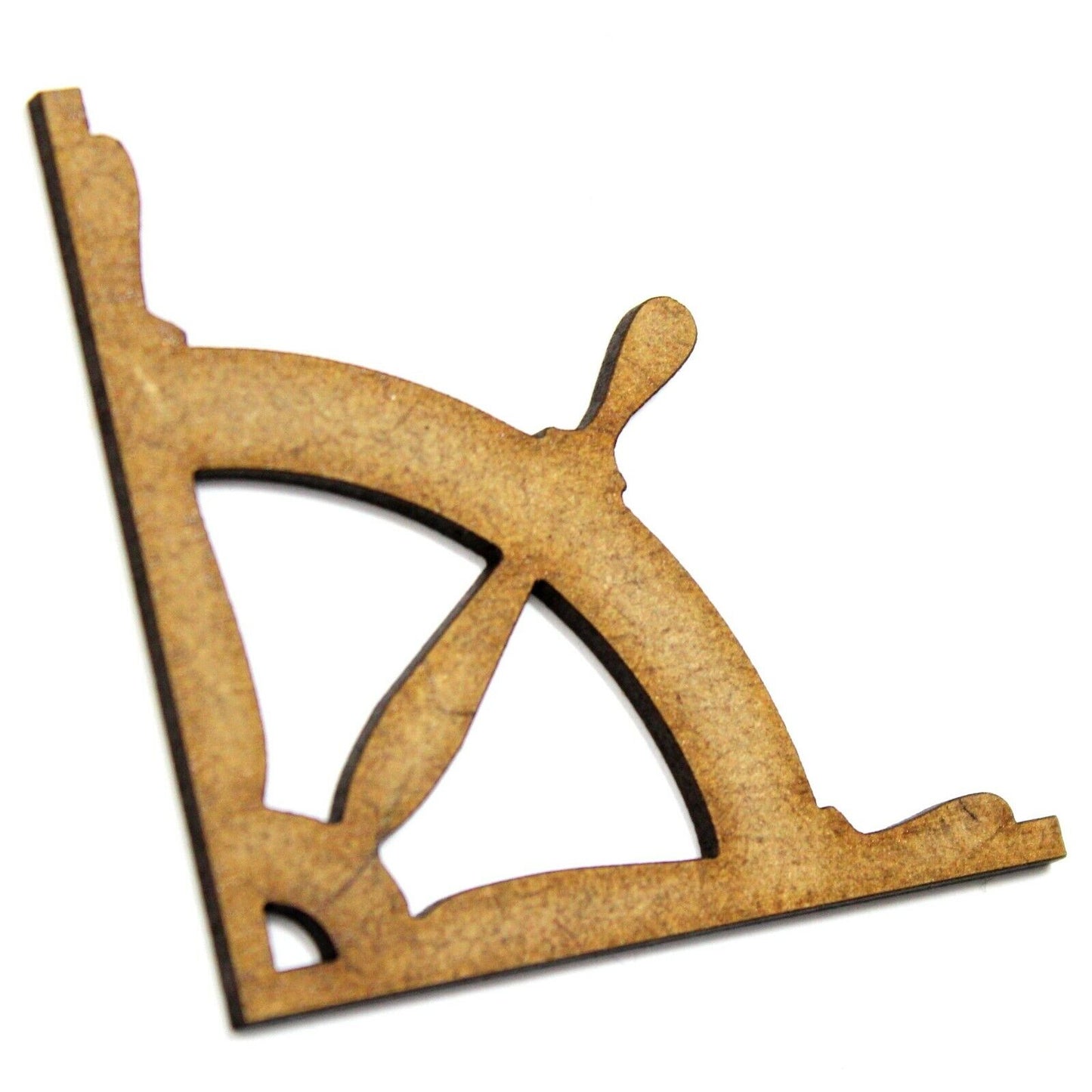 Ship Wheel Corner 2mm MDF Wood. Ideal for Scrapbook, Cards, Mixed Media Art