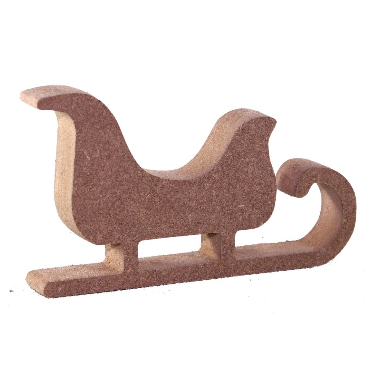 Free Standing 18mm MDF Sleigh Craft Shape 10cm to 30cm. Santa, Christmas, Xmas